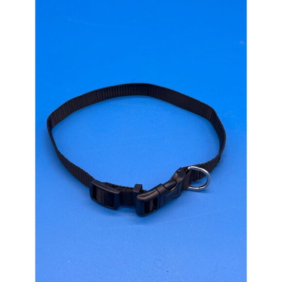 Adjustable Black Nylon Dog Collar With Quick-Release Buckle 10.5-17.5 Inch For S - Picture 3 of 5